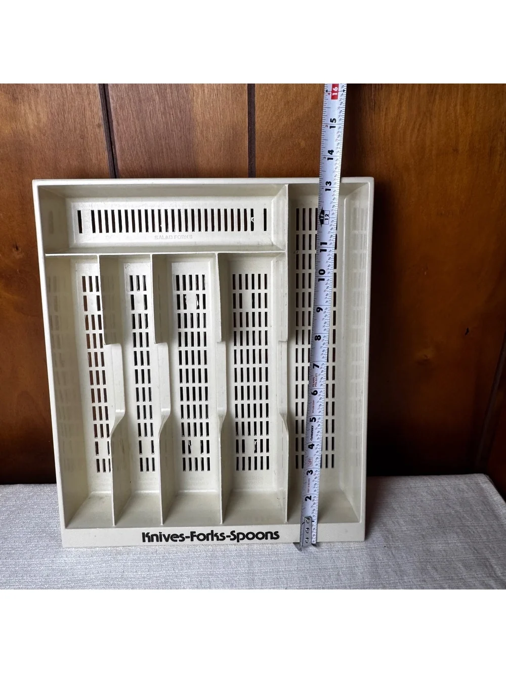 Vintage Alabaster’s Trendee Plastic Cutlery Tray Organizer 11 x 13 - Picture 6 of 6